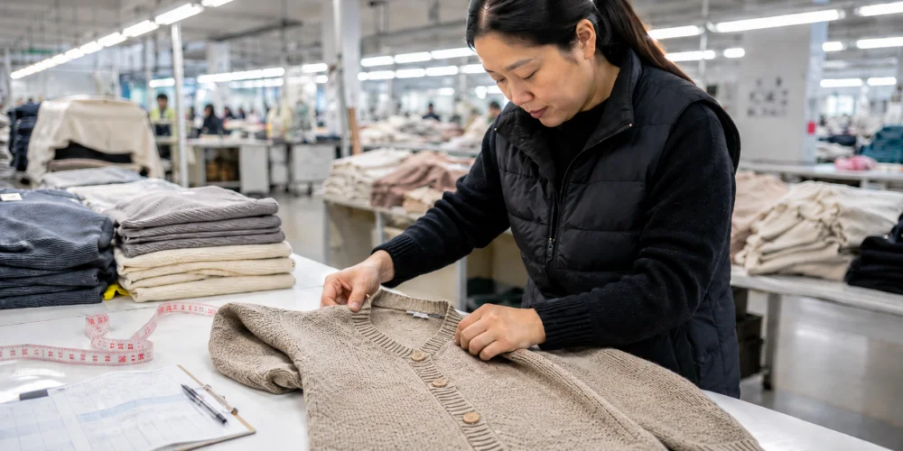 Neuletakin laadun tarkastus KnitSeekin julkaisemassa kuvassa